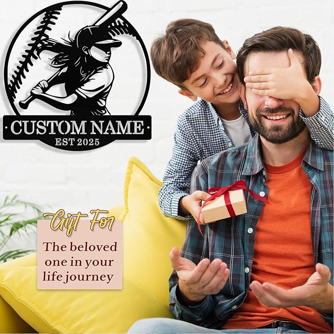 Personalized Softball Metal Sign Custom Player Name Sign Girls Room Decor Softball Lover Present Sports Wall Art Decor Gift for Girls, Team, Mother, Daughter