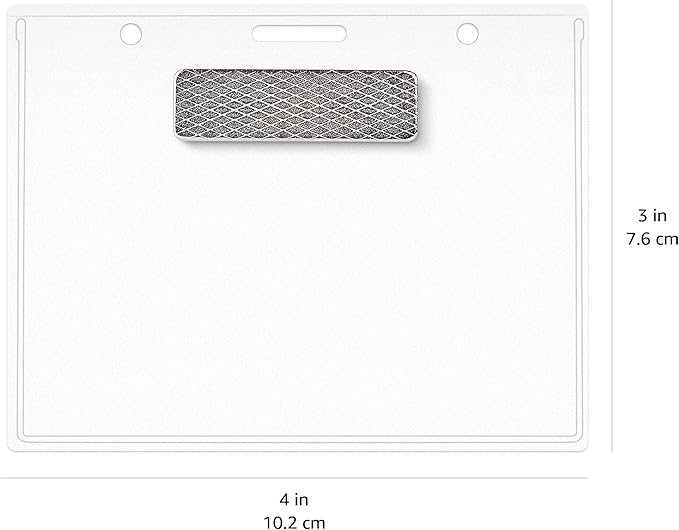 Amazon Basics Horizontal Magnetic Name Badge Holder - 600 Pack, Clear