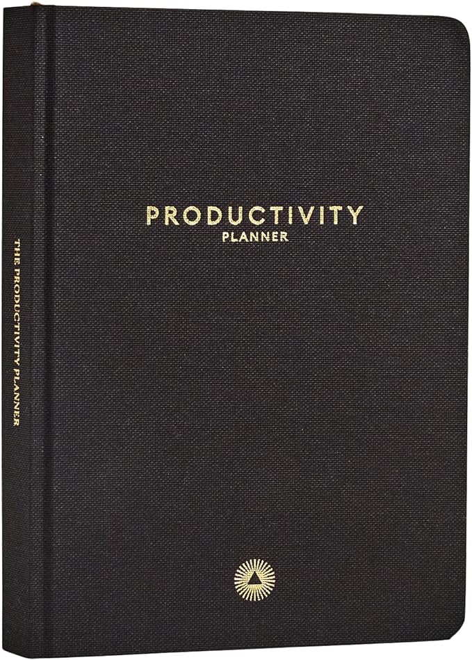 Intelligent Change 3-Month Productivity Planner 2025, Productivity Tools for Time Management & Mindfulness, Daily Planner To Do List, A5 Undated Quarterly Planner (Black)
