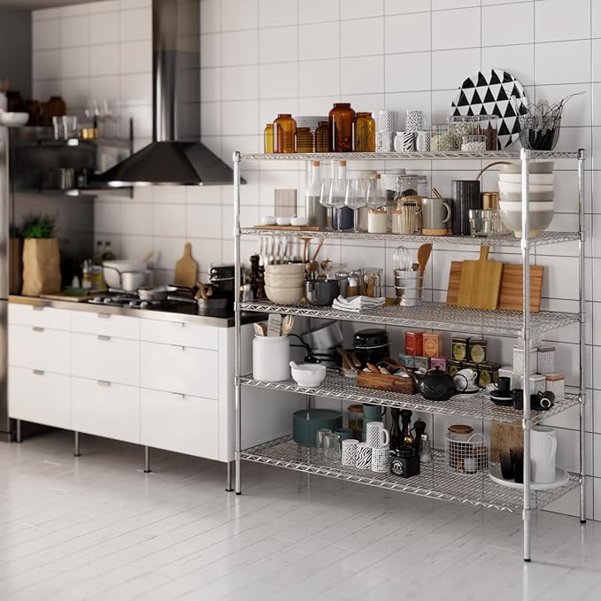 Regal Altair 24" Deep x 60" Wide x 64" Height Wire Shelving Kit | 5-Tier | NSF Commercial Storage Rack Unit