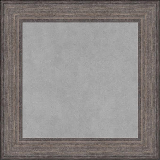 Amanti Art Grey Framed Magnetic Board 21x21 Small Vision Board for use with Magnets, 100% Metal Sheet to Display Items as Office Decor or for Home Organization in mudroom, Kitchen or Kids Room