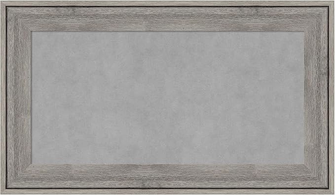 Amanti Art Grey Framed Magnetic Board 17x29 Small Vision Board for use with Magnets, 100% Metal Sheet to Display Items as Office Decor or for Home Organization in mudroom, Kitchen or Kids Room
