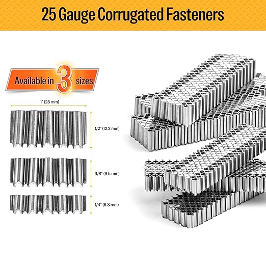 meite Corrugated Fasteners MC112 25 Gauge 1-Inch Crown 1/2-Inch Length Corrugated W Fastener Staples 4,000 PCS/Case (1 Case)