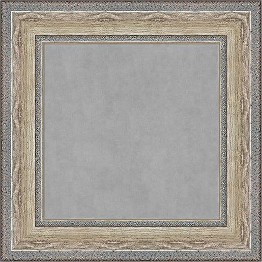 Amanti Art Silver Framed Magnetic Board 17x17 X-Small Vision Board for use with Magnets, 100% Metal Sheet to Display Items as Office Decor or for Home Organization in mudroom, Kitchen or Kids Room