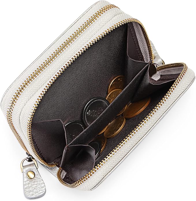 GOIACII Small Genuine Leather Wallet for Women, RFID Blocking Credit Card Holder Wallet