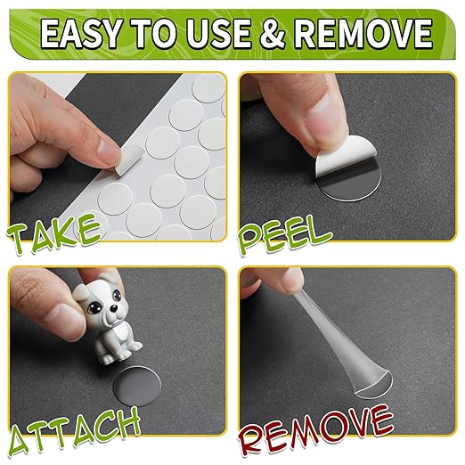 Piteno® 1200Pcs Double Sided Adhesive Dots, 0.24" Clear Removable Sticky Adhesive Mounting Putty, Waterproof No Trace Dots Adhesive Putty for Poster Picture Festival Decoration Museum (6mm)