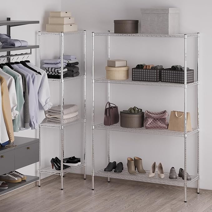 Regal Altair 18" Deep x 48" Wide x 74" Height Wire Shelving Kit | 4-Tier | NSF Commercial Storage Rack Unit