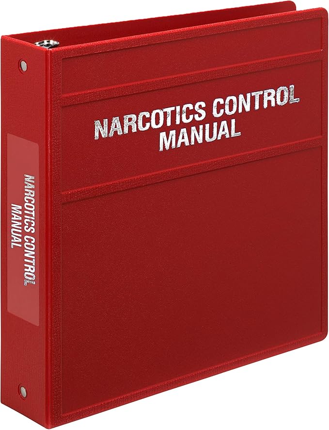 Carstens 2-Inch Heavy Duty Round Ring Binder for Narcotics Control Documents – Side Opening, Brick Red, Durable Plastic Covers, No-Gap Rings, No Pockets, Holds 300 Sheets, Made in USA (1770-3R)