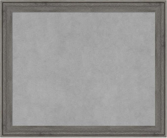 Amanti Art Grey Framed Magnetic Board 19x23 Small Vision Board for use with Magnets, 100% Metal Sheet to Display Items as Office Decor or for Home Organization in mudroom, Kitchen or Kids Room