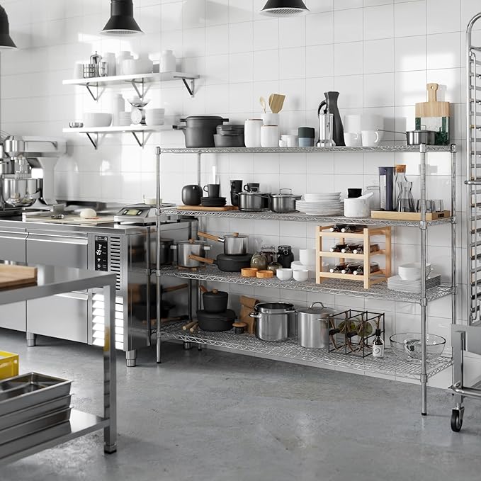 Regal Altair 18" Deep x 72" Wide x 54" Height Wire Shelving Kit | 4-Tier | NSF Commercial Storage Rack Unit
