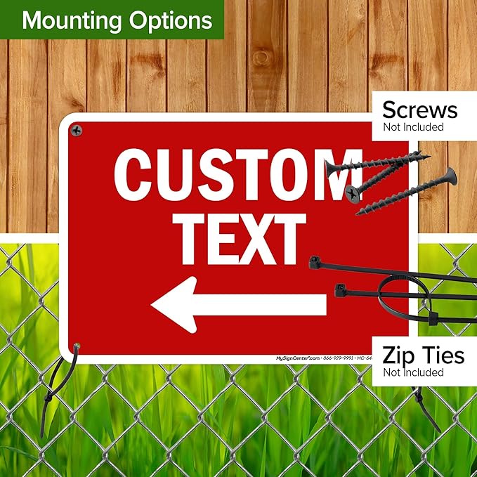 My Sign Center Custom Left Arrow,7x10 Inches, Aluminum, Simple Style, Arrow Left - Flood