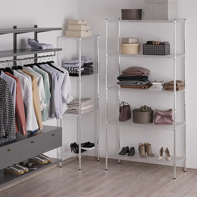 Regal Altair 18" Deep x 42" Wide x 86" Height Wire Shelving Kit | 5-Tier | NSF Commercial Storage Rack Unit