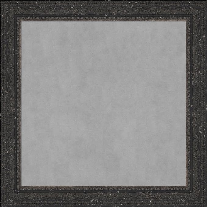 Amanti Art Black Framed Magnetic Board 29x29 Medium Vision Board for use with Magnets, 100% Metal Sheet to Display Items as Office Decor or for Home Organization in mudroom, Kitchen or Kids Room