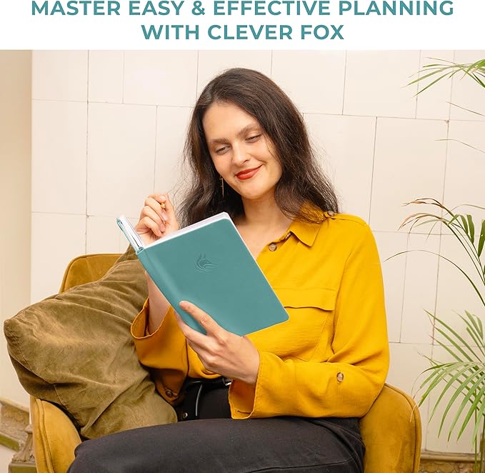 Clever Fox Dated Planner 2026-2027 – Weekly Life Planner Notebook for Time Management – Planner with Habits Tracker & To-Do List (Aquamarine)