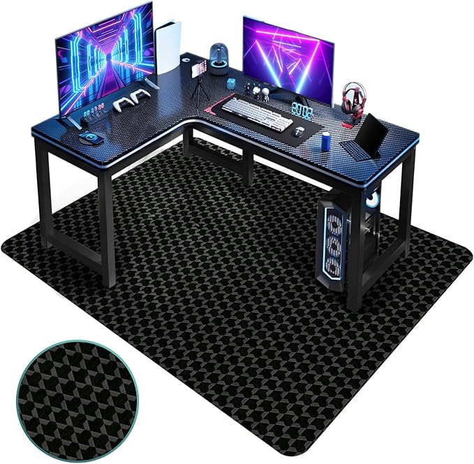 Vicwe Office Chair Mat for Hardwood Floor, 63" x 51" Large Chair Mat, Gaming Chair Mats for Hardwood, Easy Glide for Chairs, Multi-Purpose Floor Protector Desk Chair Mats for Home Office
