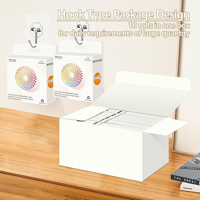 Orange 1 Inch Round Color Coding Dot Labels, 10 Rolls 10000 Dot Stickers in Dispenser Box - Permanent Adhesion, Vibrant Colors, Highly Visible