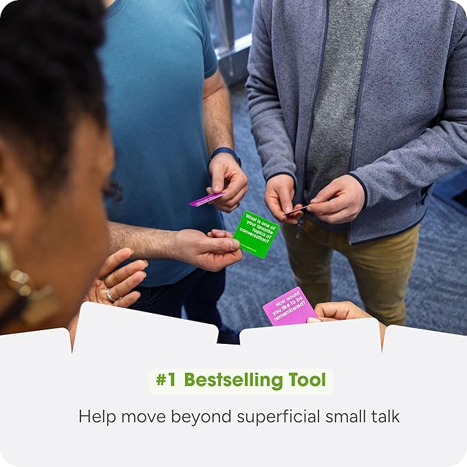 We! Connect Cards - Conversation Cards to Build Trust & Connection - Ideal Office Games, Ice Breakers & Educational Team Building Games - Featured by TEDx (60 Color-Coded Pieces)