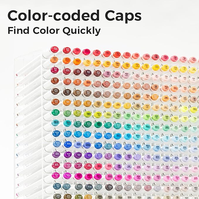Ohuhu Alcohol Markers - AP Certificated Double Tipped Art Marker Set for Artists Adults Coloring Illustration -Refillable - 40 Colors - Chisel and Fine Dual Tips - Oahu of Ohuhu Markers