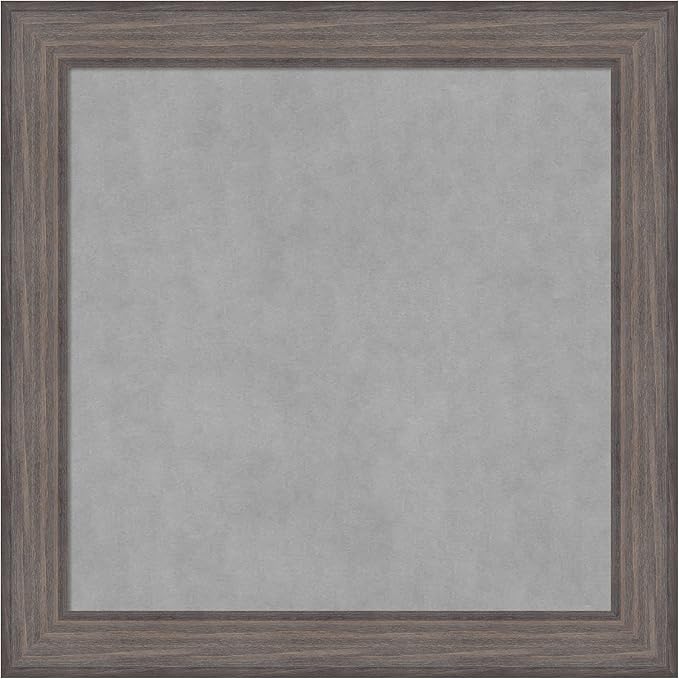 Amanti Art Grey Framed Magnetic Board 29x29 Medium Vision Board for use with Magnets, 100% Metal Sheet to Display Items as Office Decor or for Home Organization in mudroom, Kitchen or Kids Room