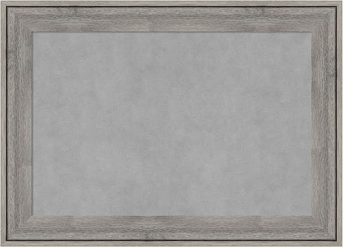 Amanti Art Grey Framed Magnetic Board 21x29 Medium Vision Board for use with Magnets, 100% Metal Sheet to Display Items as Office Decor or for Home Organization in mudroom, Kitchen or Kids Room