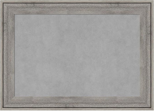 Amanti Art Grey Framed Magnetic Board 21x29 Medium Vision Board for use with Magnets, 100% Metal Sheet to Display Items as Office Decor or for Home Organization in mudroom, Kitchen or Kids Room