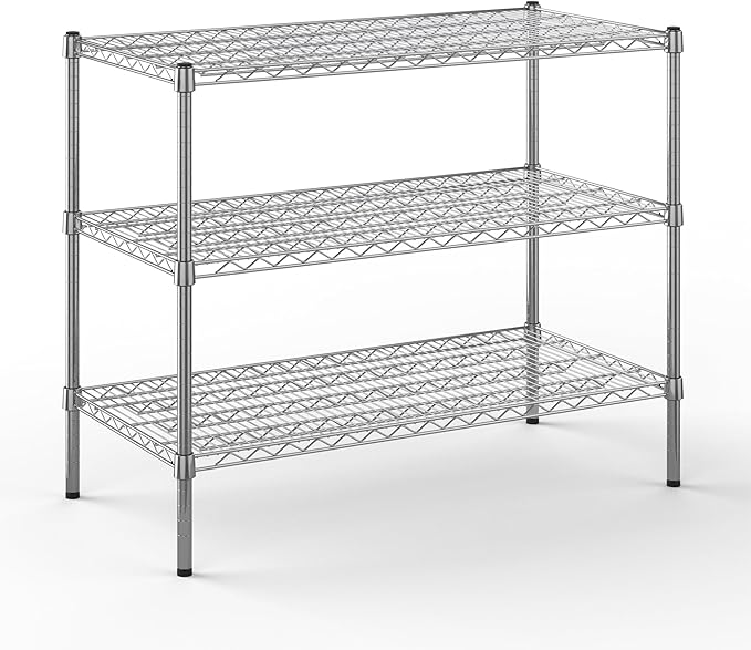 Regal Altair 21" Deep x 42" Wide x 34" Height Wire Shelving Kit | 3-Tier | NSF Commercial Storage Rack Unit