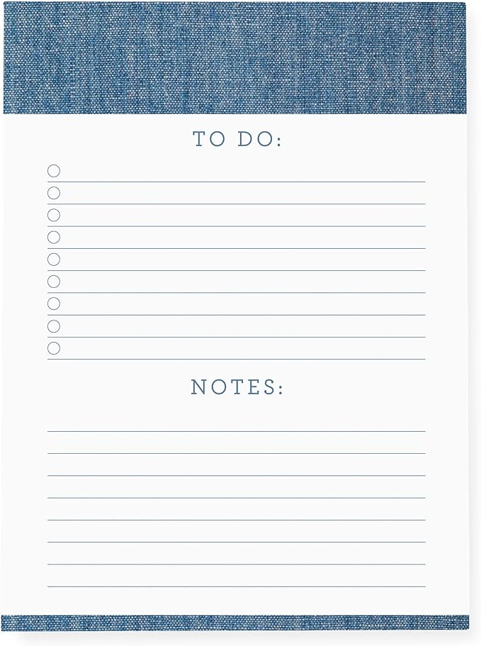 Graphique Large Notepad, Chambray - Notepad with 150 Tear-Off Sheets, 6" x 8" - Perfect for Lists, Notes, and More (LNP162)
