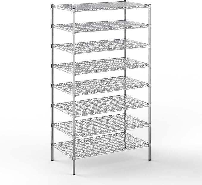 Regal Altair 24" Deep x 42" Wide x 74" Height Wire Shelving Kit | 8-Tier | NSF Commercial Storage Rack Unit