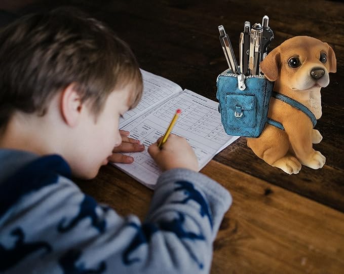 Labrador Retriever Gifts for Men Women Kids,Dog Pen Holder for Desk Unique Pen Pencil Holder Cup Funny Desktop Organizer for Home Office School Desk Decor (light brown)