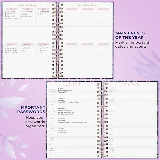 PLANBERRY Large Hourly Schedule Planner Premium – Undated Organizer for Productivity, Time Management & Budget, 8x10.4″ (Wild Purple)