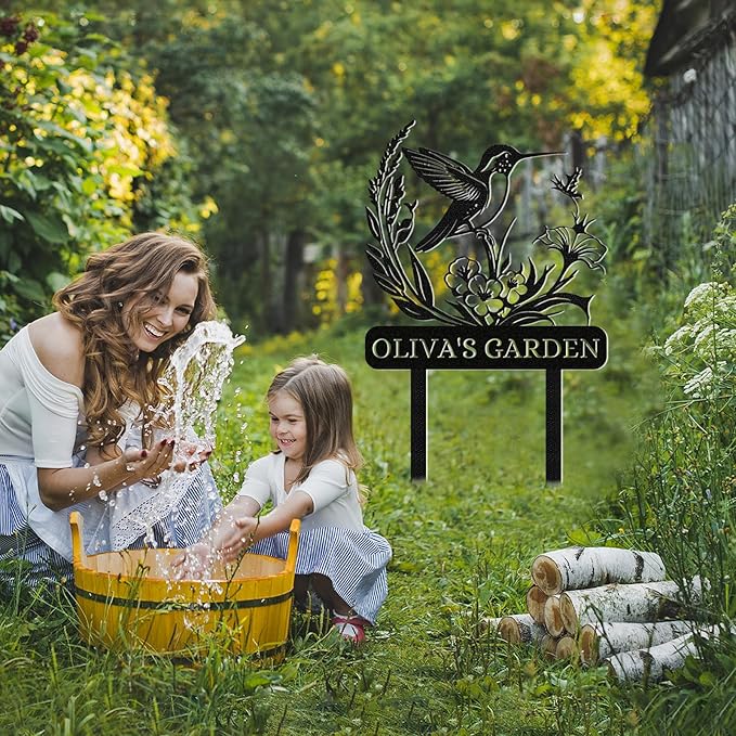 Personalized Garden Signs | Custom Bird Garden Stake Metal Sign | Metal Signs Customized | Garden Signs Decorative Outdoor | Garden Art Gifts | Customized Metal Yard Sign Stakes