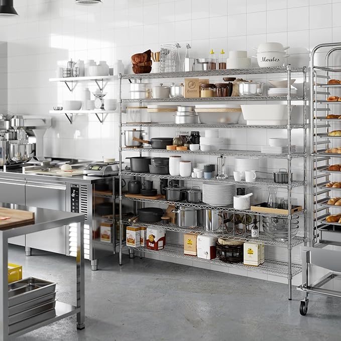 Regal Altair 14" Deep x 72" Wide x 74" Height Wire Shelving Kit | 8-Tier | NSF Commercial Storage Rack Unit