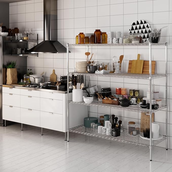 Regal Altair 24" Deep x 60" Wide x 64" Height Wire Shelving Kit | 4-Tier | NSF Commercial Storage Rack Unit