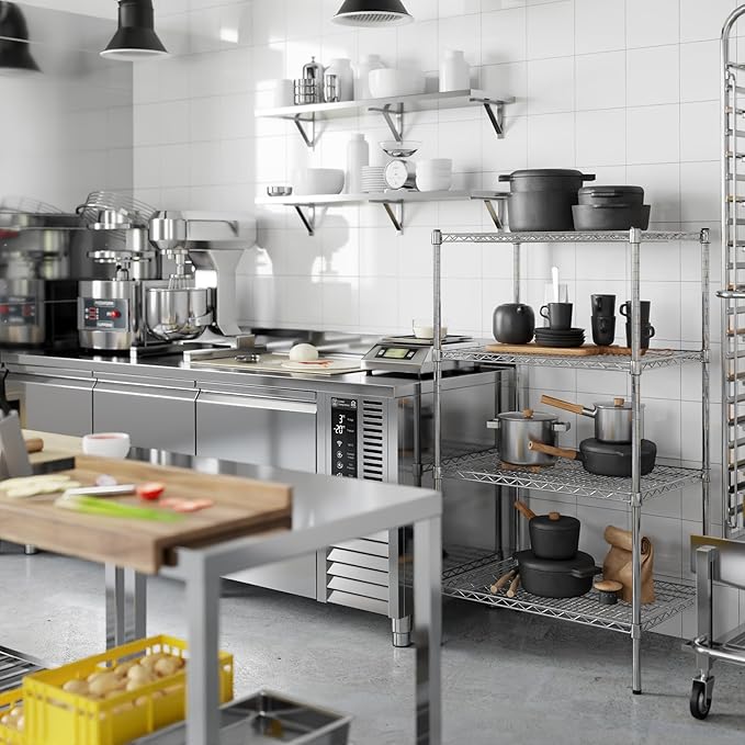 Regal Altair 21" Deep x 30" Wide x 54" Height Wire Shelving Kit | 4-Tier | NSF Commercial Storage Rack Unit