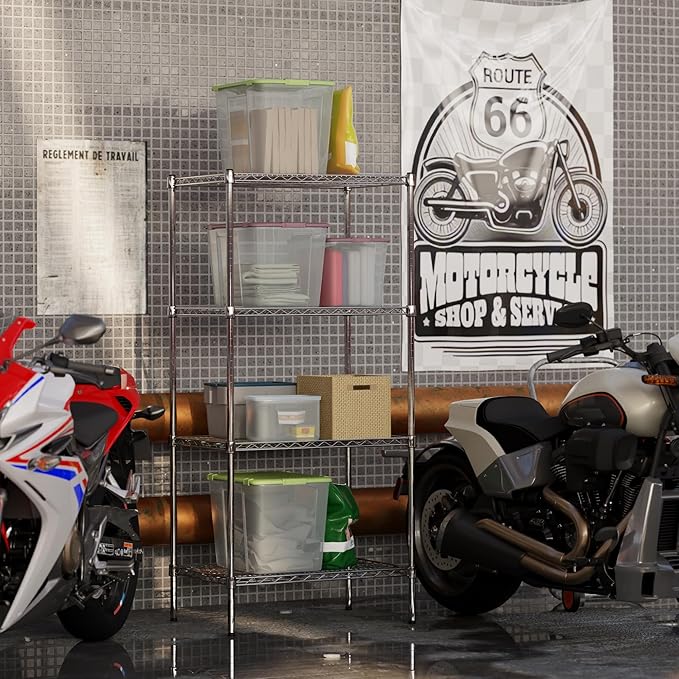 Regal Altair 21" Deep x 30" Wide x 64" Height Wire Shelving Kit | 4-Tier | NSF Commercial Storage Rack Unit