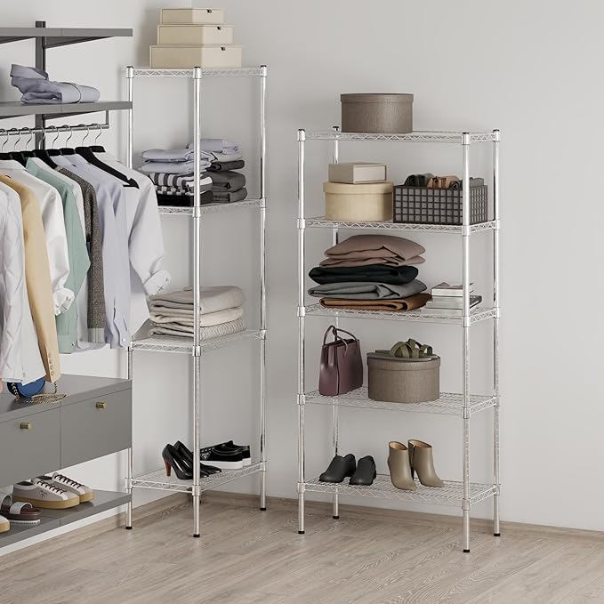 Regal Altair 14" Deep x 30" Wide x 64" Height Wire Shelving Kit | 5-Tier | NSF Commercial Storage Rack Unit