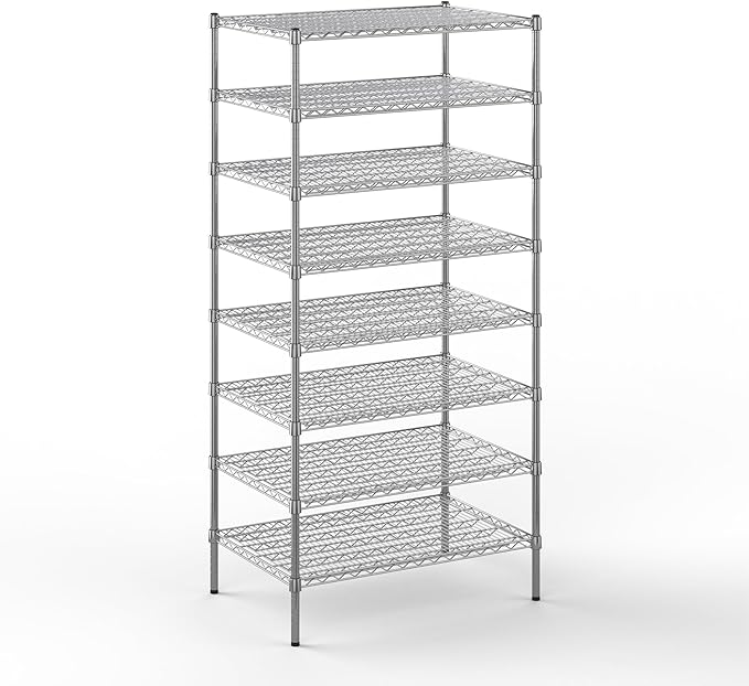 Regal Altair 24" Deep x 36" Wide x 74" Height Wire Shelving Kit | 8-Tier | NSF Commercial Storage Rack Unit