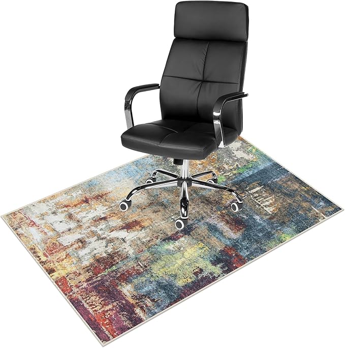 Anidaroel 36"x60" Chair Mat for Hardwood Floor, Anti-Slip Desk Chair Mat for Hardwood, Under Desk Rug for Rolling Chair, Low Pile Carpet Protector Mat for Office Chair