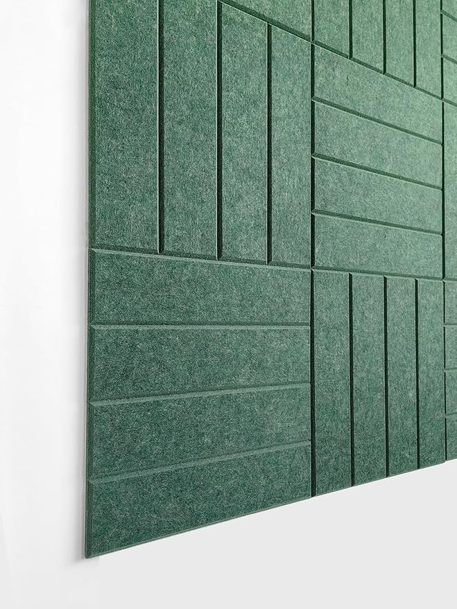 DECORITA Felt Bulletin Board Tiles | Modern Cork Board Alternative | Large Cork Boards for Walls | Aesthetic Felt Wall Panels for Office & Home Decor | Pinboard & Photo Board (12-Pack) | Tree