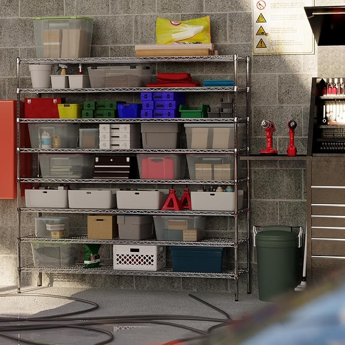 Regal Altair 18" Deep x 72" Wide x 74" Height Wire Shelving Kit | 8-Tier | NSF Commercial Storage Rack Unit