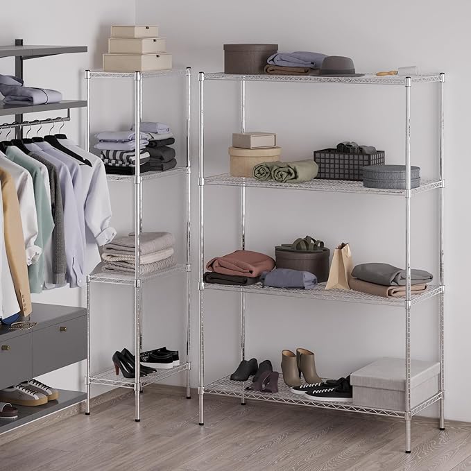 Regal Altair 21" Deep x 48" Wide x 74" Height Wire Shelving Kit | 4-Tier | NSF Commercial Storage Rack Unit