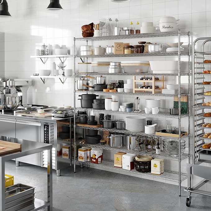 Regal Altair 14" Deep x 72" Wide x 86" Height Wire Shelving Kit | 8-Tier | NSF Commercial Storage Rack Unit