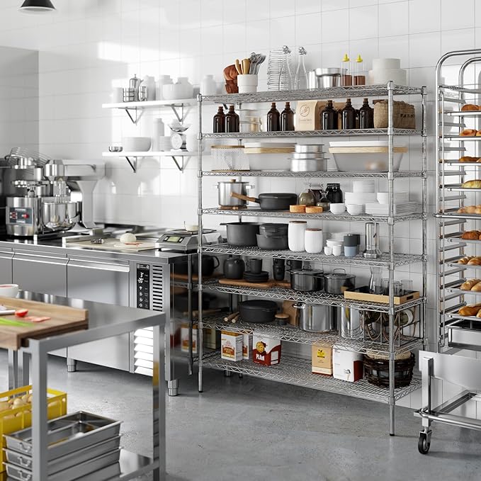 Regal Altair 18" Deep x 54" Wide x 74" Height Wire Shelving Kit | 8-Tier | NSF Commercial Storage Rack Unit