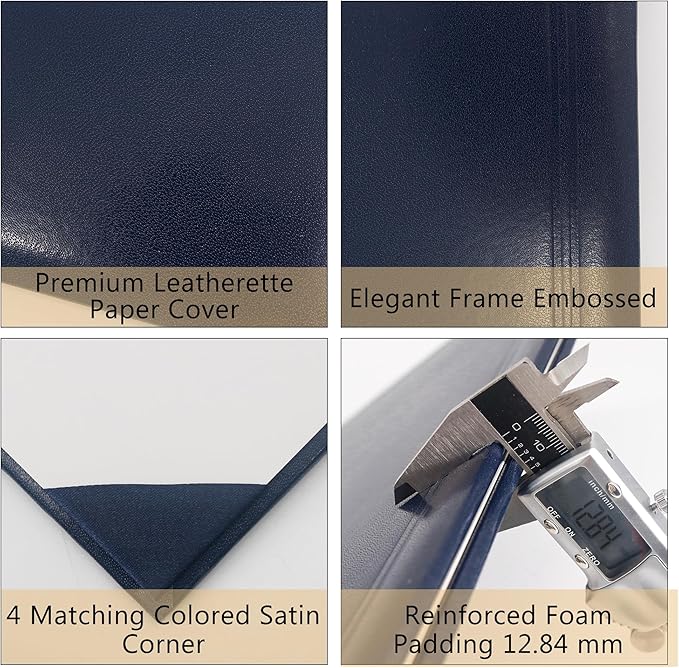 GraduationMall 11"x14" Imprinted Padded Diploma Cover Certificate Holder Navy