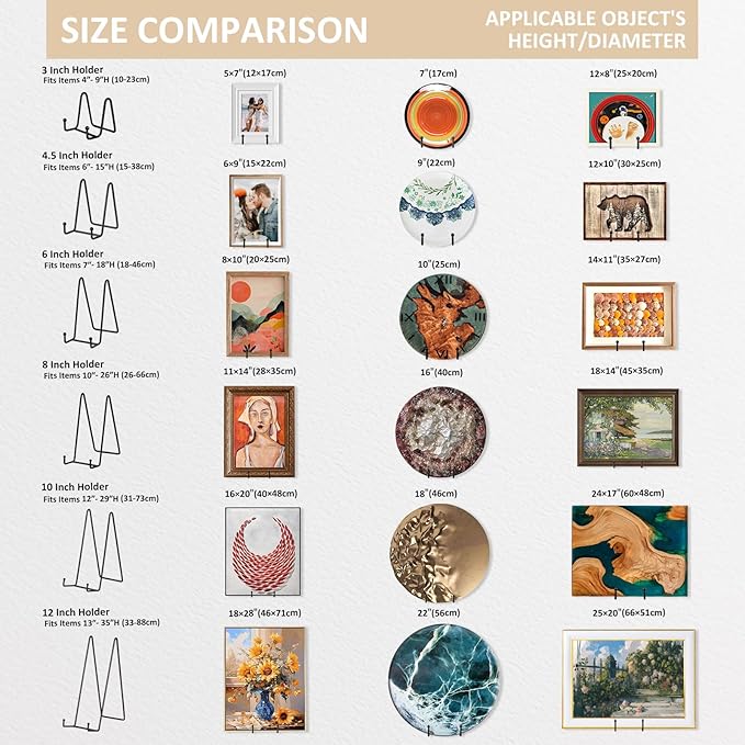 LIONWEI LIONWELI Decorative Plate Stand Holder Picture Frame Stand Easel Display Stand