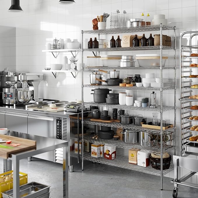 Regal Altair 18" Deep x 54" Wide x 86" Height Wire Shelving Kit | 8-Tier | NSF Commercial Storage Rack Unit