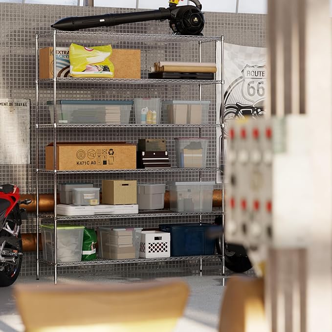 Regal Altair 21" Deep x 72" Wide x 96" Height Wire Shelving Kit | 6-Tier | NSF Commercial Storage Rack Unit