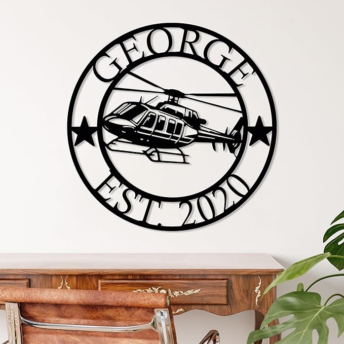 Personalized Metal Airplane Wall Art, Airplane Name Sign, Customized Pilot Name Sign, Airplane Hangar Sign Decor, Aviation Home Office Decor, Large Outdoor Decor, Pilot Gifts, Aircraft Lovers Gift