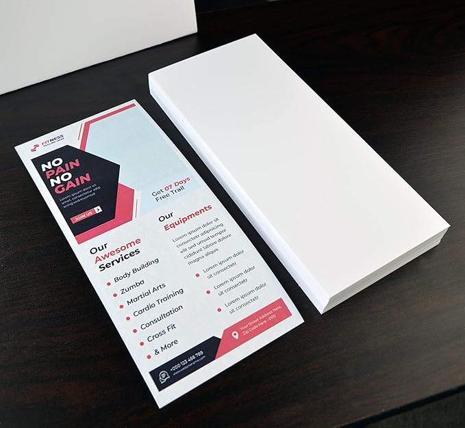 Home Advantage 4x9 Index Rack Business Marketing Note Cards Blank White
