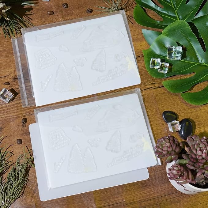 BROTOSPAC 48 PCS Clear Stamps Storage Panels,Resealable Die Cut Storage Bag, White Plastic Stamps Organizer Panels, Clear Stamp Organizer Set for Die Cutting and Decorative (48)